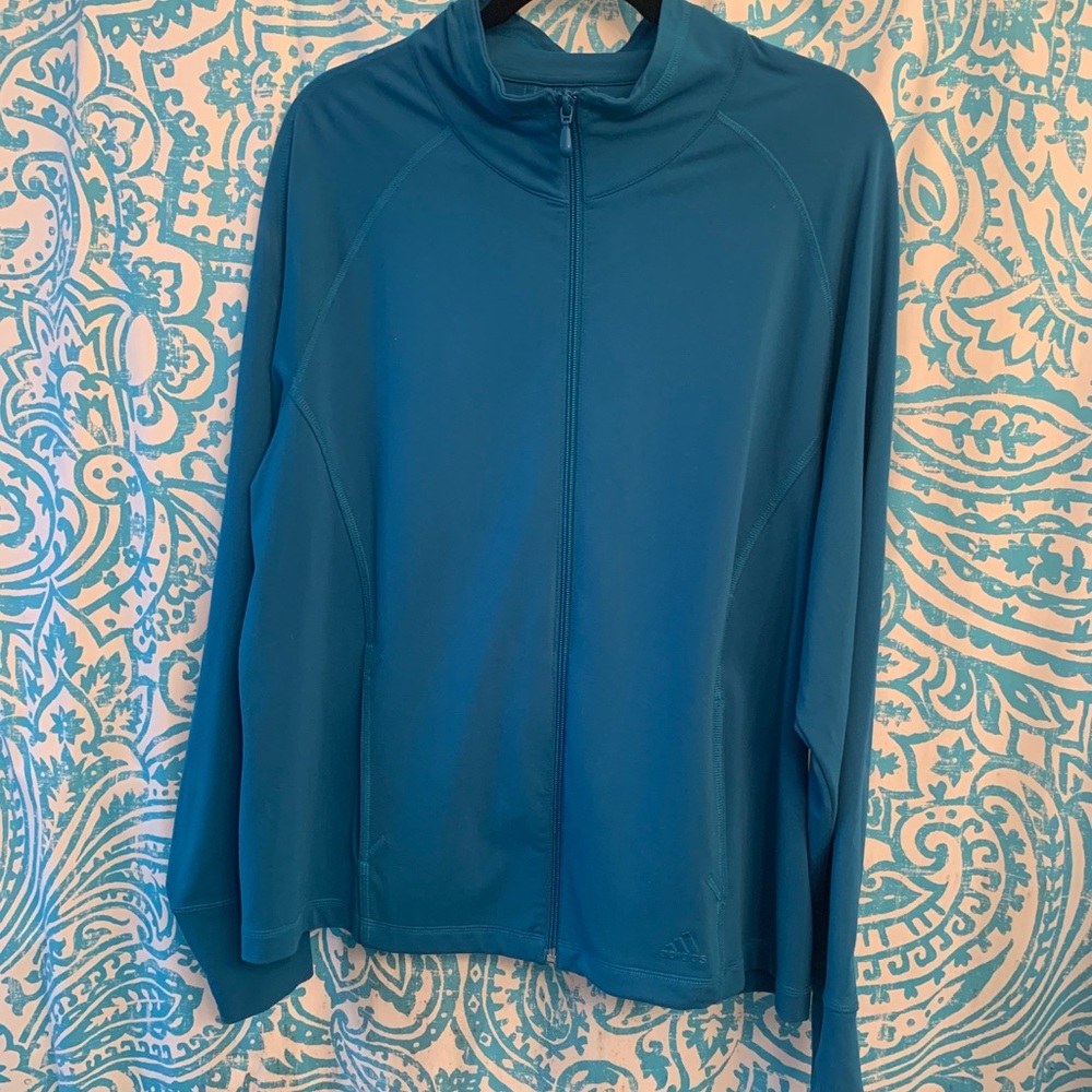 adidas athletic jacket w hand warming sleeves